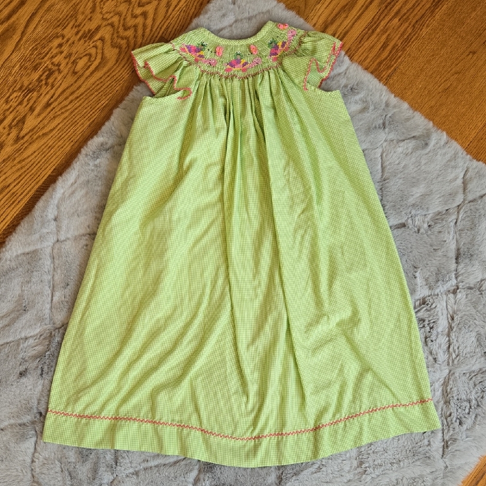 Zuccini Green Smocked Summer Dress, Great Condition